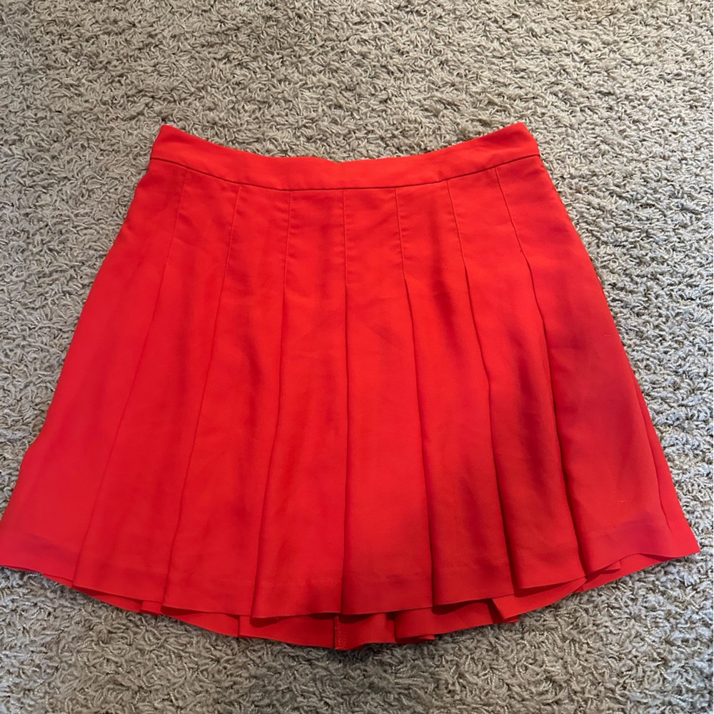Sunday Best Pleated Coral Skirt, size 8